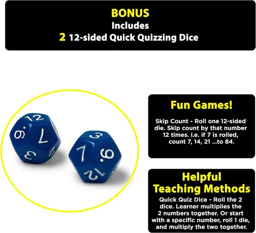 Miniatura 9 de Tarjetas Flash de matemáticas galardonadas – 711 hechos de multiplicación y división (0–12) – Tarjetas jumbo (8 cm x 13,2 cm), ayudas visuales, 2