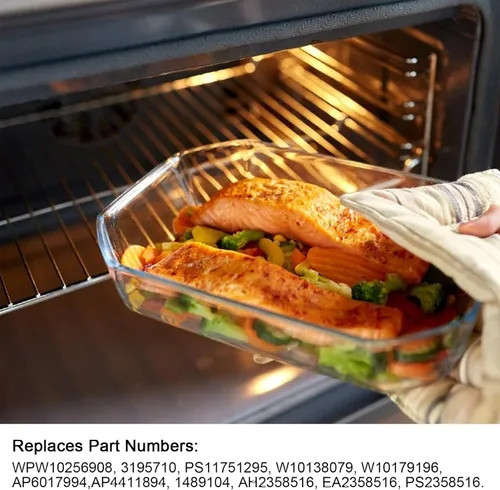 Miniatura 4 de Rejilla de horno W10256908 mejorada de 61 cm x 40 cm para piezas de estufa y horno Whirlpool Reemplaza W10138079, W10179196, 3195710 estante