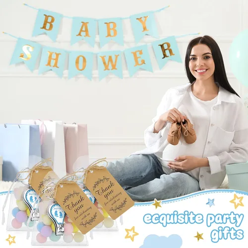 Miniatura 6 de Minatee Juego de 50 abridores de botellas para baby shower, regalos de agradecimiento para invitados de revelación de género (pie de niño)