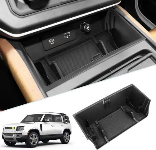 Miniatura 22 de SKTU Compatible con 2020-2024 2025 Land Rover Defender organizador de consola central 2023 2024 2025 accesorios Defender 2024 2025 bandeja