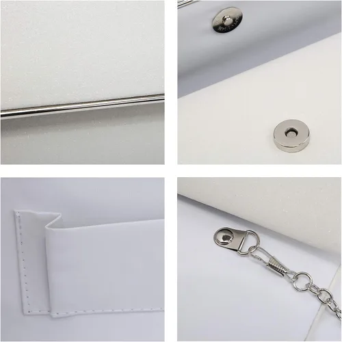 Miniatura 6 de Dasein Bolso de noche para mujer, bolso de mano con purpurina para boda, bolso de novia brillante para cóctel, fiesta, baile de graduación
