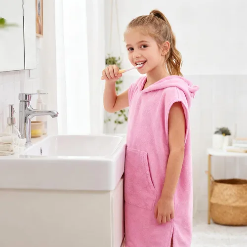 Miniatura 3 de MissShorthair Toalla Poncho para niños, toalla de playa con capucha para niña y niño, poncho de surf, bata de baño, toalla de baño de microfibra