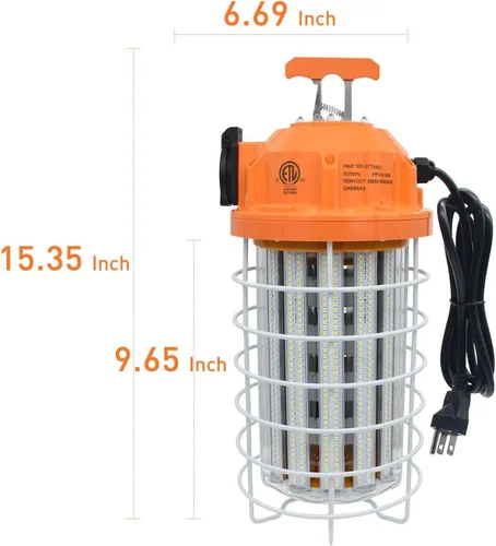 Miniatura 2 de Luz de trabajo temporal LED de 100 W Luces impermeables Luces de construcción Iluminación del sitio de trabajo Iluminación temporal
