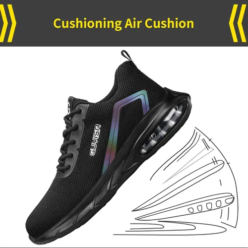 Miniatura 9 de GLANOUDUN Steel Toe Shoes for Men Lightweight Safety Work Shoe,Breathable Comfortable Tennis Working Footwear,Indestructible Steel Toe