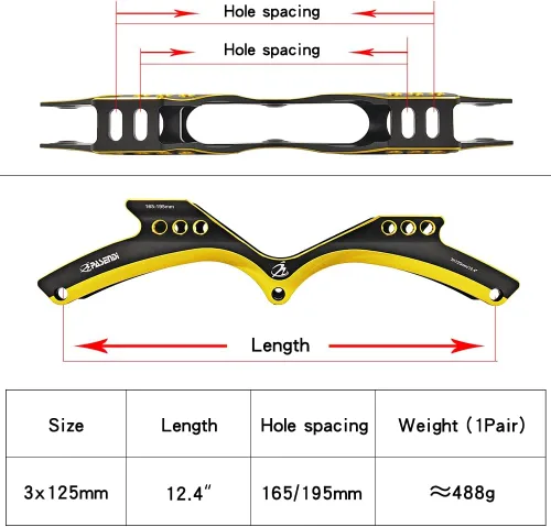 Miniatura 5 de Zapatos profesionales de patines de velocidad 3 ruedas para hombre 3X125MM ruedas grandes de fibra de carbono zapatos de patinaje negro en línea