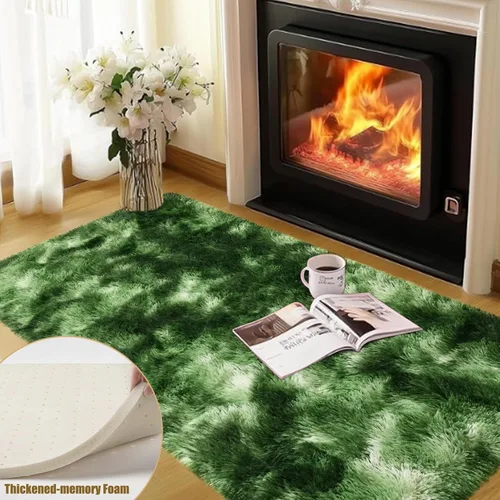 Miniatura 7 de Nuttumico Alfombras de Pasillo Suaves de 2x4 Pies para Dormitorio y Sala de Estar, Alfombra Mullida de Felpa, Alfombras de Área Antideslizantes Tie