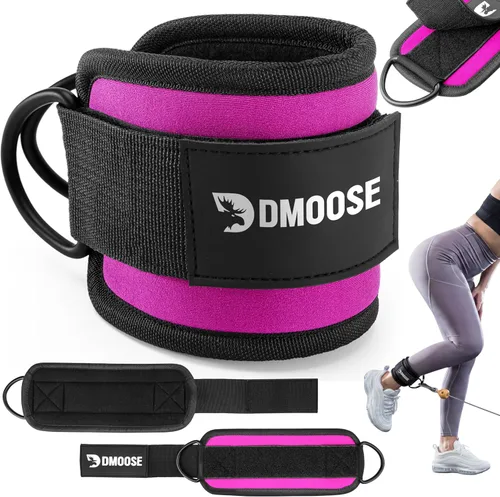 Miniatura 17 de DMoose Fitness Ankle Strap for Cable Machine - One Size Fit with Premium Padding Cuffs, Ankle Bands for Working Out, Booty Workouts, Leg Extension