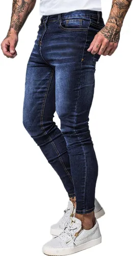 Miniatura 2 de Jeans Gingtto ajustados, desgastados, para hombre