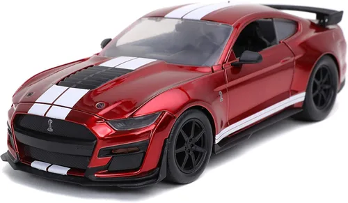 Miniatura 9 de Jada Toys Bigtime Muscle 1:24 2020 Ford Mustang Shelby GT500 - Coche fundido a presión negro dorado, juguetes para niños y adultos