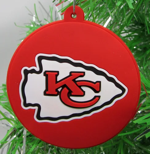 Miniatura 3 de Arrowhead Patrick Mahomes Football Team - Juego de adornos navideños de 6 piezas (diseño único inastillable)