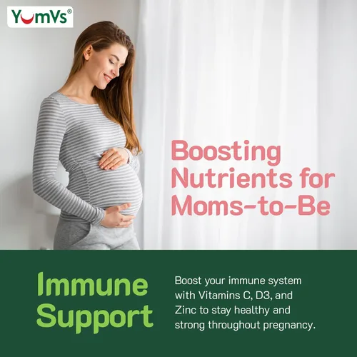 Miniatura 6 de YumVs - Gomitas prenatales para mujer, vitaminas prenatales para mujeres con ácido fólico, hierro y colina, vitaminas vegetarianas y kosher