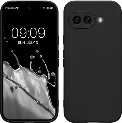 Miniatura 183 de kwmobile Funda compatible con Google Pixel 9 Pro - Funda protectora delgada de TPU para teléfono - Acabado mate suave - Negro mate