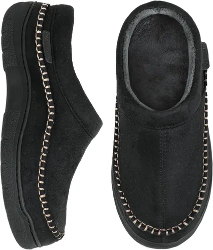 Miniatura 21 de Zigzagger - Pantuflas tipo mocasín para hombre, para interiores y exteriores, pantuflas cálidas, cómodas, mullidas y anchas