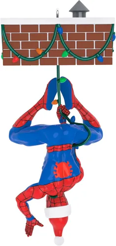 Miniatura 5 de Adorno de Navidad Colgante de Hallmark Keepsake 2025, Marvel Spider-Man Peekbuster con Sonido Activado por Movimiento, Regalos para Fans de Marvel