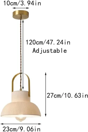 Miniatura 6 de Luces colgantes de isla de cocina de mediados de siglo, lámpara colgante de cerámica blanca nórdica, lámpara colgante de latón cepillado dorado