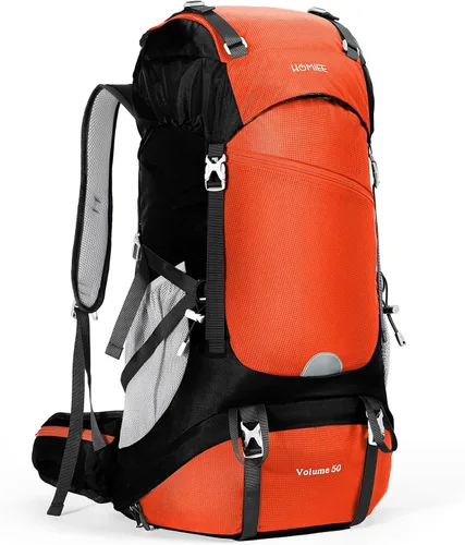 Miniatura 9 de HOMIEE 50L Hiking Backpack Travel Bag Waterproof Camping Rucksack with Rain Cover Lightweight Backpacking Backpack