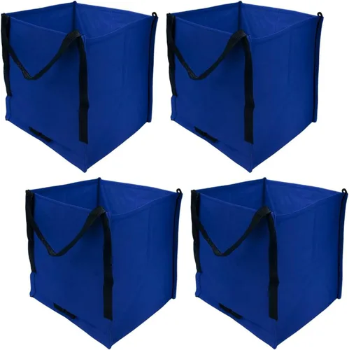 Miniatura 22 de DURASACK Bolsa de almacenamiento de alta resistencia de 22 galones, bolsa de mudanza de polipropileno tejido resistente, diseño reutilizable, Azul