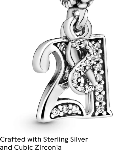 Miniatura 3 de PANDORA Joyería 21 años de amor con circonitas cúbicas en plata de ley