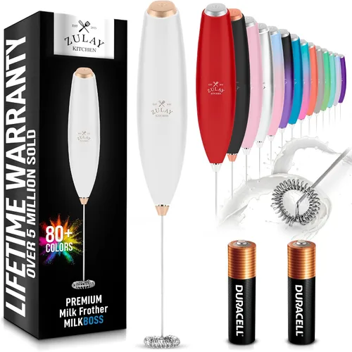 Miniatura 26 de Zulay Kitchen - Batidor eléctrico de mano para café, lattes, capuchinos, matcha y chocolate caliente, mezclador portátil para bebidas, accesorio