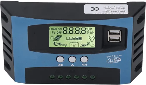 Regulador solar, MPPT controlador solar fotovoltaico de seguimiento de carga de tubo MoS pantalla digital en tiempo real 12V 24V corto,