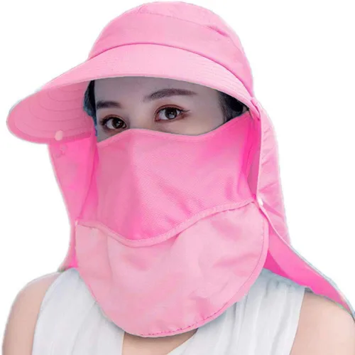 Sombrero de ala ancha – Multifuncional UPF 50 protección cubo pesca sombrero sombrero gorra Rosa