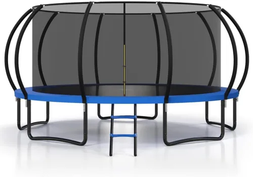 Miniatura 15 de Polar Aurora Trampolín para exteriores de 10 pies, 12 pies, 14 pies, 16 pies, con red de seguridad, almohadilla de resorte engrosada, trampolín Negro