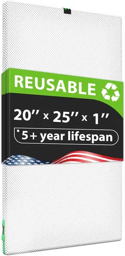 Reair Filtro de aire de 20 x 25 x 1 pulgadas, lavable y reutilizable, 20 x 25 x 1 pulgadas, para horno de aire acondicionado y HVAC, MREV 8 filtros