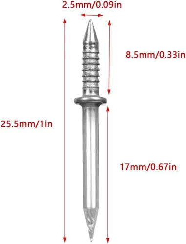 Miniatura 3 de Paquete de 200 clavos para zócalo, montaje en pared, doble cabezal, zócalos, tornillos invisibles para zócalo para instalación de zócalos, escalones