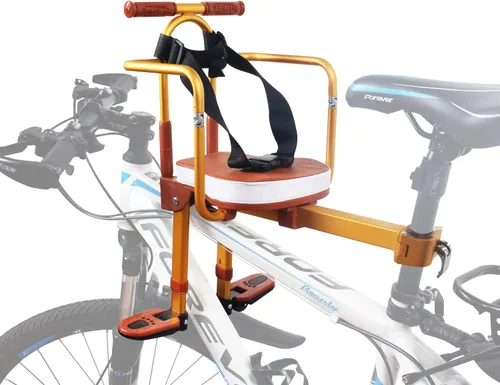 Asiento de bicicleta para niños, nuevo asiento de bicicleta infantil de aleación de aluminio, asientos de bicicleta para niños plegables portátiles