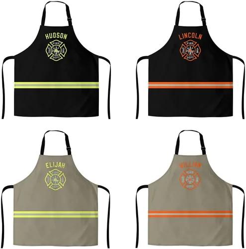 Miniatura 5 de Delantal personalizado con temática de bombero, regalo genial para papá de bomberos para el día del padre, disfraz de bombero para hombres y mujeres