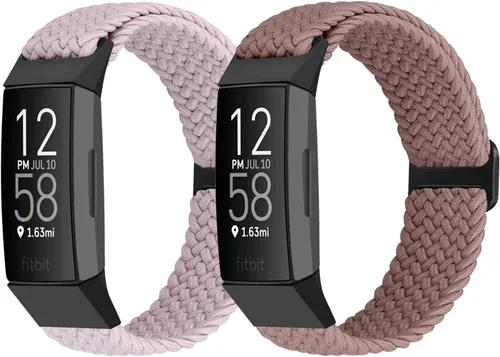 Miniatura 9 de Correas elásticas trenzadas ajustables compatibles con Fitbit Charge 3 y Fitbit Charge 4 bandas para hombres y mujeres, correas deportivas de tela