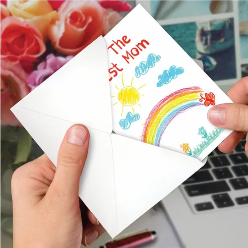 Miniatura 6 de NobleWorks Tarjeta de felicitación del día de la madre con sobre de 5 x 7 pulgadas (1 tarjeta) MomLove You Mommy-Rainbow C10309IMDG