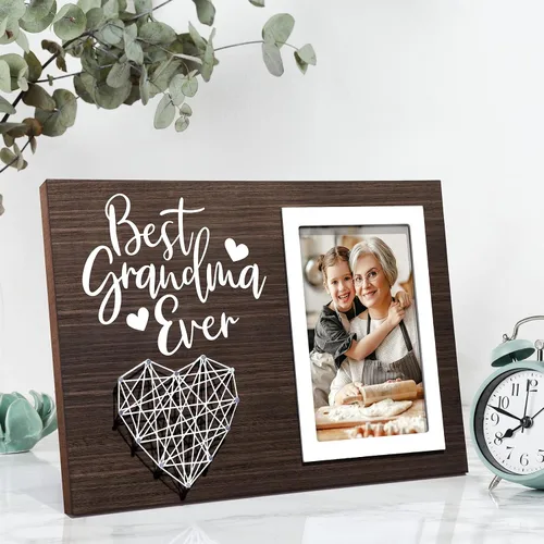 Miniatura 5 de Marco de fotos de regalo para abuela, regalos del día de la madre para abuela de nietos, nieta, regalo para la mejor abuela del mundo, marco