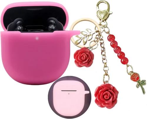 Funda para auriculares Bose QuietComfort II 2022, bonitos auriculares Bose 2 de silicona suave a prueba de golpes funda protectora para nuevos Rojo