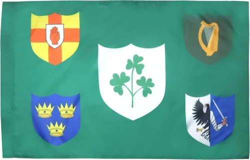 IRFU - Bandera de rugby de Irlanda de 3 x 5 pies para un poste - Banderas de Irlanda de fútbol irlandés de rugby de Irlanda 35.4 x 59.1 in - Banner