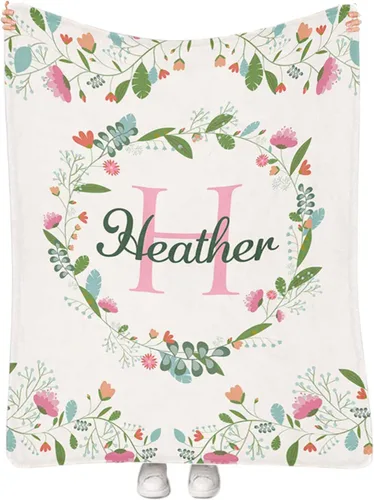 Miniatura 31 de Manta de bebé personalizada para niñas con nombre, manta de bebé personalizada con nombre, manta de envoltura floral para recién nacidos, niños