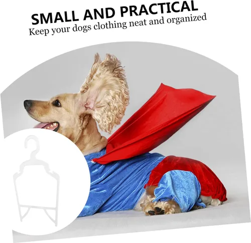 Miniatura 5 de Cabilock Perchas de ropa para mascotas, 20 unidades, para perros, soportes de ropa para perros, ligeros, compactos, para organizar el almacenamiento