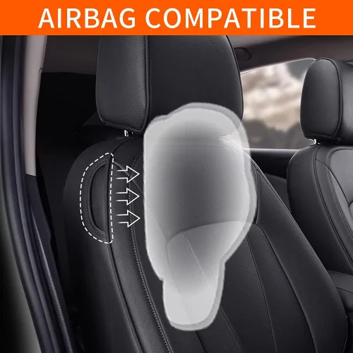 Miniatura 5 de AOMSAZTO Funda de asiento de coche para Mazda 3 2019 2020 2021 2022 2023 2024 2025 2026 – Juego completo de fundas de asiento de piel sintética