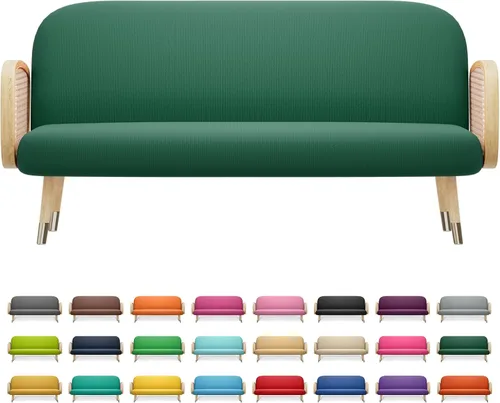 Miniatura 28 de MoNiBloom Funda para futón de tamaño Queen, elástica, sin brazos, funda para sofá sin brazos, protector de muebles, duradera y lavable, con Cereza