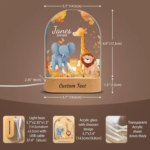 Miniatura 5 de Luz nocturna personalizada para niños pequeños, luz LED con nombre personalizado, baby shower, recién nacido, regalos de cumpleaños para recién