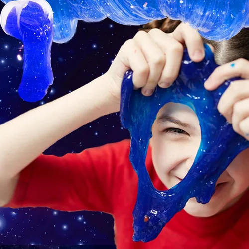 Miniatura 4 de 24 paquetes de slime azul de la galaxia estrellada, recuerdo de fiesta para niños, niñas y niños, antiadherente, alivio del estrés y la ansiedad