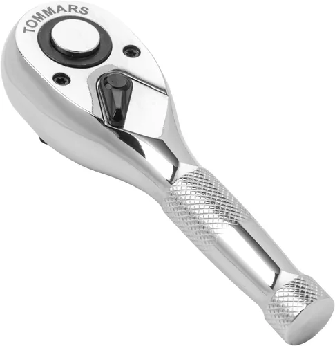 Miniatura 10 de TOMMARS Juego de trinquetes rechonchos, 1/4 ", 3/8", 1/2" llave de mango de trinquete de 72 dientes reversible de liberación rápida
