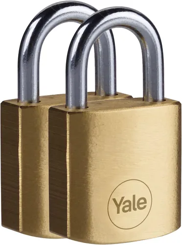 Miniatura 10 de YALE Y110B/20/111/2-2 - 2 candados de latón (0.787 in) – Cerraduras interiores para taquilla, mochila, caja de herramientas – Llave igual