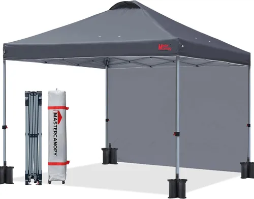 Miniatura 22 de MASTERCANOPY - Toldo desplegable duradero con 1 pared lateral (6.6 x 6.6 pies, caqui)