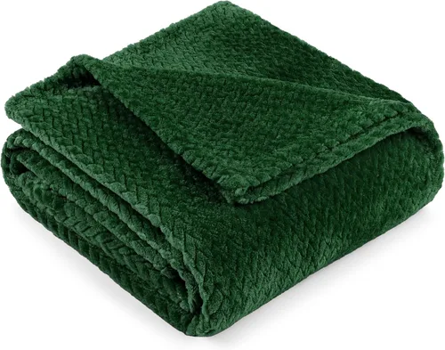 Miniatura 10 de PAVILIA - Manta de forro polar suave y sólida de color negro para sofá, mantas ligeras y mullidas y cálidas para cama, manta de franela mullida