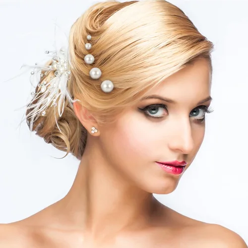 Miniatura 6 de Lusofie 36 horquillas para el pelo con perlas para mujeres y niñas, peinados de novia y boda, alfileres de perlas (6 tamaños)