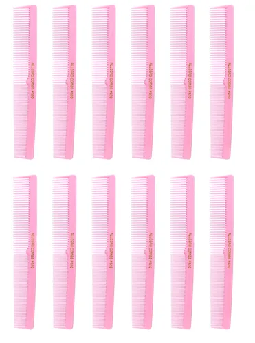 Allegro Combs #420 Peine profesional de corte de barbero, peines de peinado de dientes finos y anchos, decoloración, corte de barba y separación del