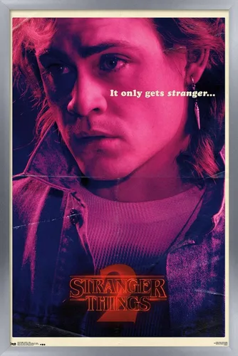 Miniatura 10 de Trends International Netflix Stranger Things: Season 2 - Póster de Billy Wall, 14.725 x 22.375 pulgadas, versión enmarcada de madera de granero