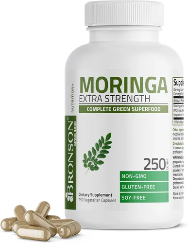 Miniatura 7 de Bronson Moringa Cápsulas extra fuertes Moringa Oleifera en polvo, 60