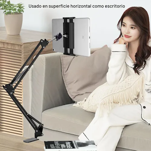 Miniatura 3 de Soporte para Tableta y Soporte para Teléfono para Cama, Soporte para iPad para Escritorio, Cabecera, Mesita de Noche, Mesa, Compatible con iPhone